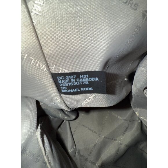 Michael Kors Gilly Large Drawstring Travel Tote Bag MK Bright White - Picture 7 of 7